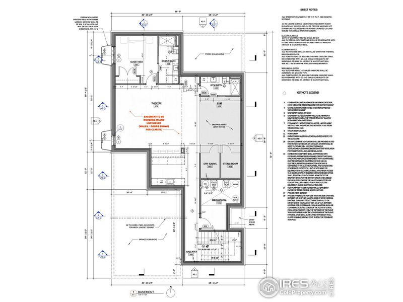 Future expansion in the basement designed for gym, theater, guest suite with bath and added bath