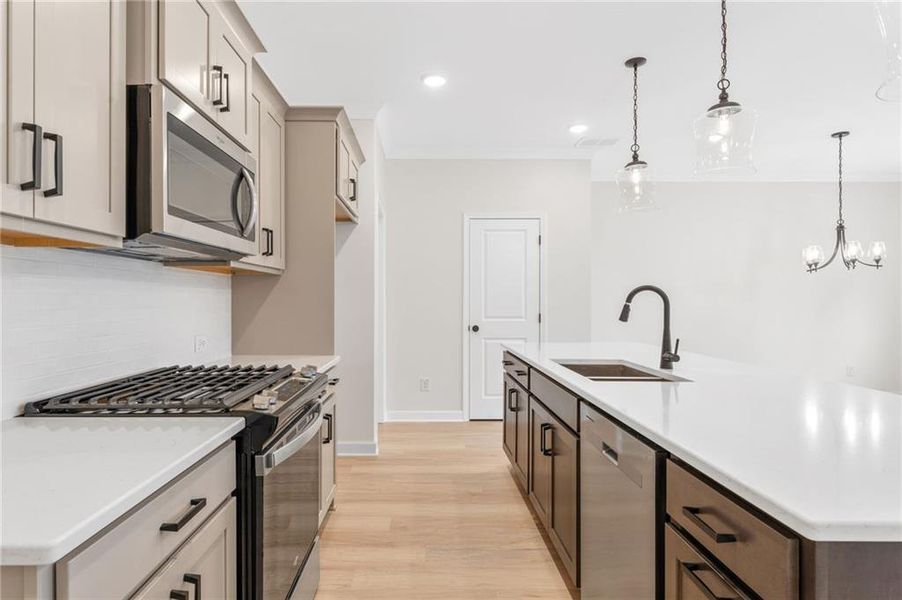 Furnished interior view inside a new home in River Walk Place, Lawrenceville (Image 6).