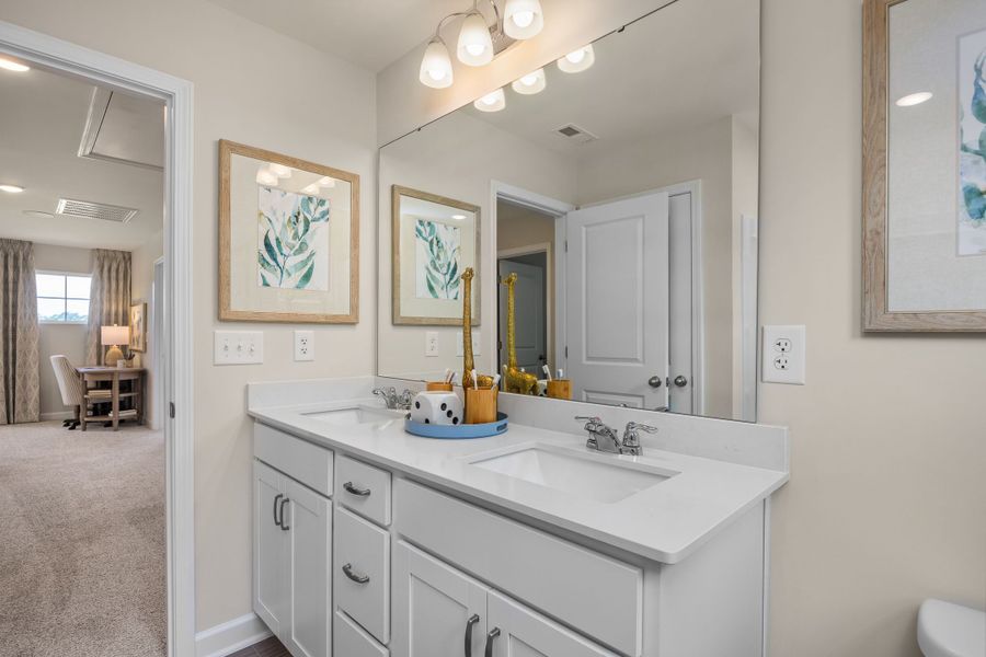 Representative furnished interior of a home built from the The Willow B by Davidson Homes LLC in Retreat at North Main, Lillington (Image 32).