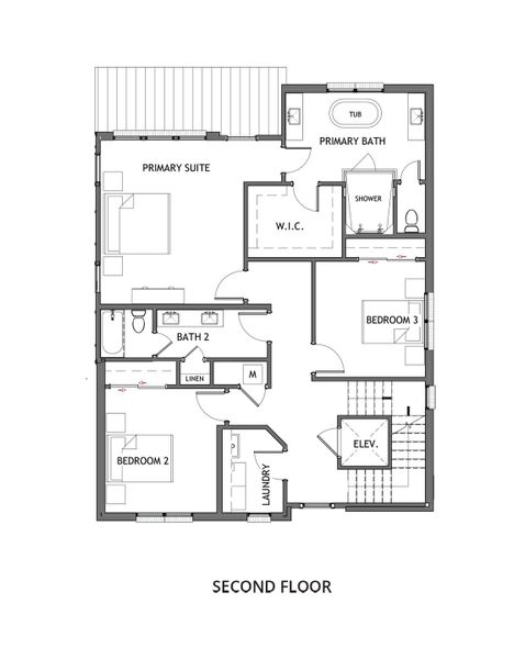 2D floor plan layout for the Emery Gable by Brock Built in The Gathering Alpharetta, Alpharetta, GA (Image 4). 2D floor plan layout for the Emery Gable by Brock Built in The Gathering Alpharetta, Alpharetta, GA (Image 4).