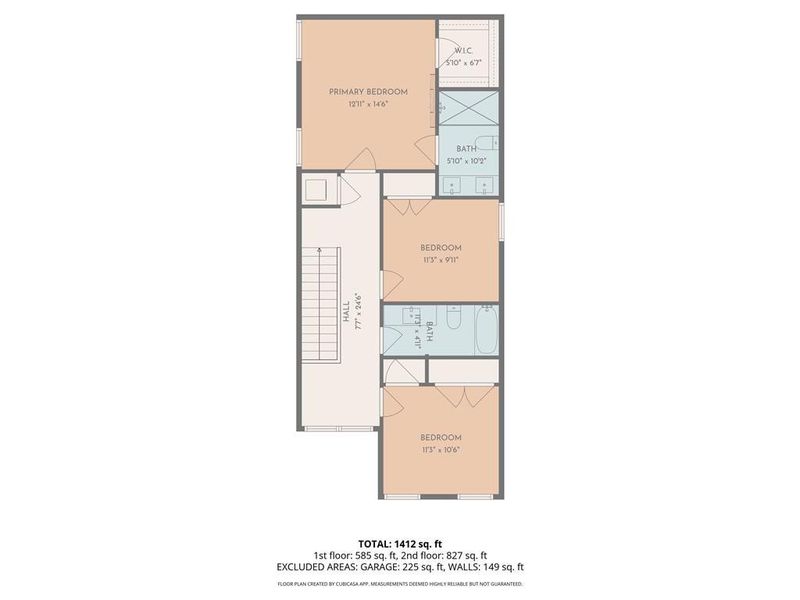 2D floor plan layout of this home in , Dawsonville, GA (Image 6).