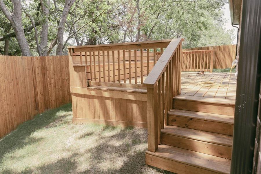 View of wooden terrace