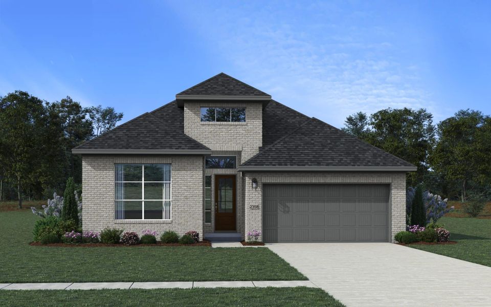 Representative exterior photo of a completed home built from the Mariah – 50′ Lot by Chesmar Homes in Elyson, Katy, TX (Image 6). Representative exterior photo of a completed home built from the Mariah – 50′ Lot by Chesmar Homes in Elyson, Katy, TX (Image 6).