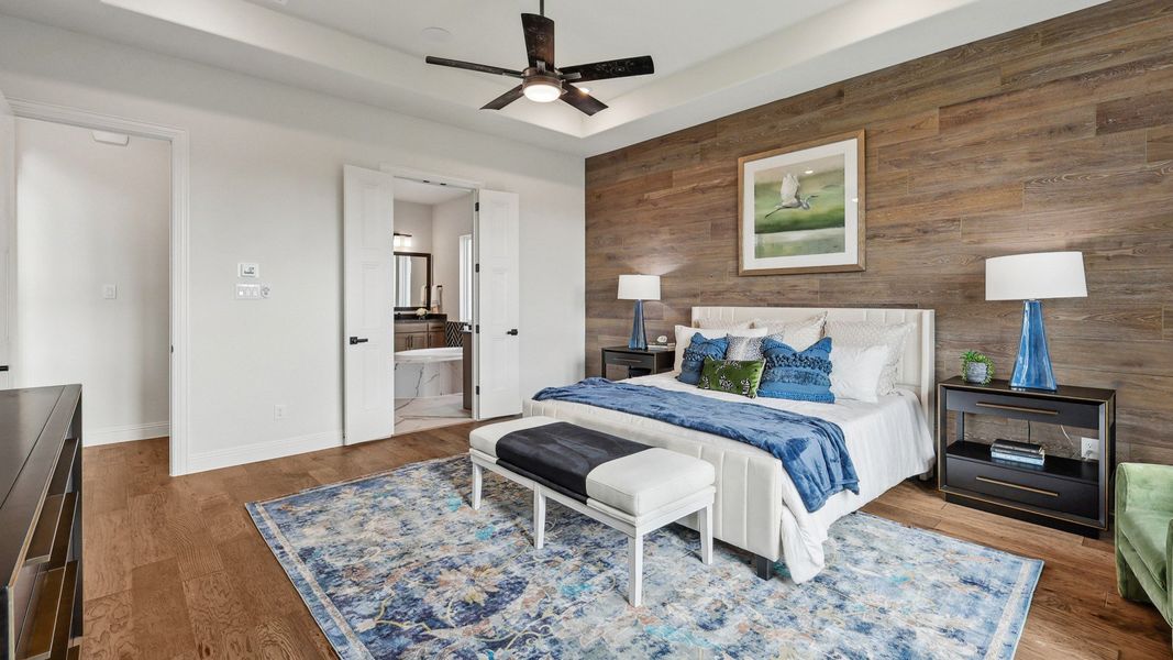 Representative furnished interior of a home built from the Cornell by Brightland Homes in Green Meadows Premier, Celina (Image 15).