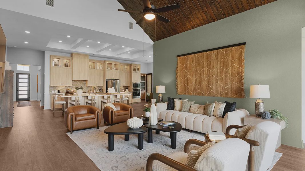 Representative furnished interior of a home built from the Silas by Chesmar Homes in Crescent Bluff, Georgetown (Image 17).