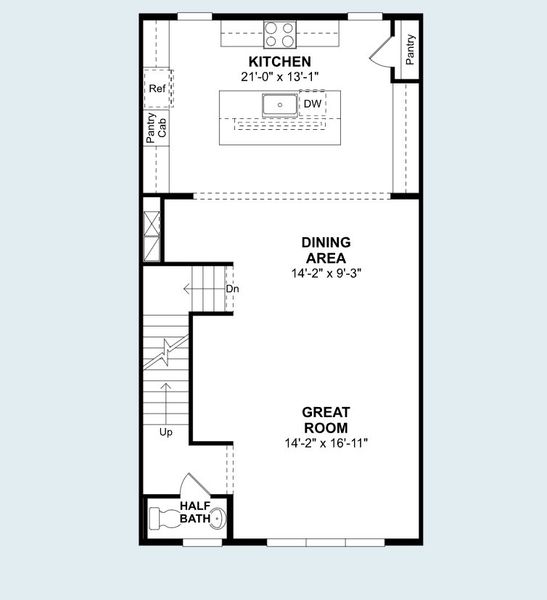 2D floor plan layout of this home in Vdara, Orlando, FL (Image 3).