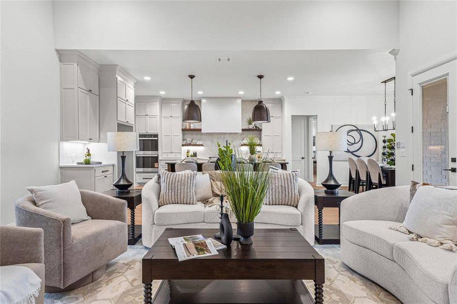 Furnished interior view inside a new home in SouthBend Estates, Granbury (Image 29).
