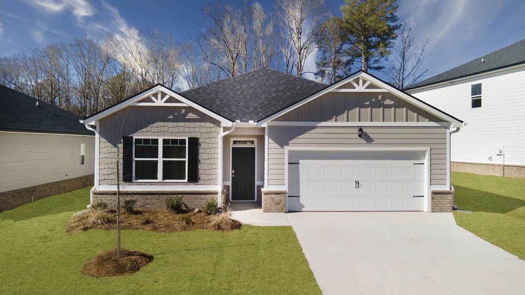 Representative exterior photo of a completed home built from the Cali by D.R. Horton in The Abbey at Trolley Run Station, Aiken, SC (Image 2).