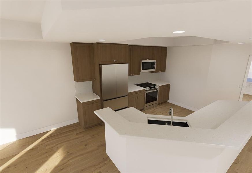 *Rendering Example**Unit does not come with physical ceiling fans, furniture, and washer/dryer appliances.