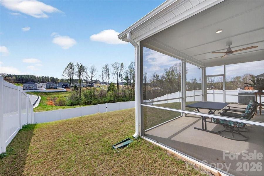 Long range views of the community and green space behind the home.