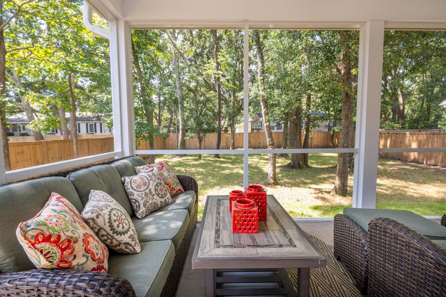 Exterior details and patio area of a home in Overlook at Copahee Sound, Awendaw (Image 3). Exterior details and patio area of a home in Overlook at Copahee Sound, Awendaw (Image 3).