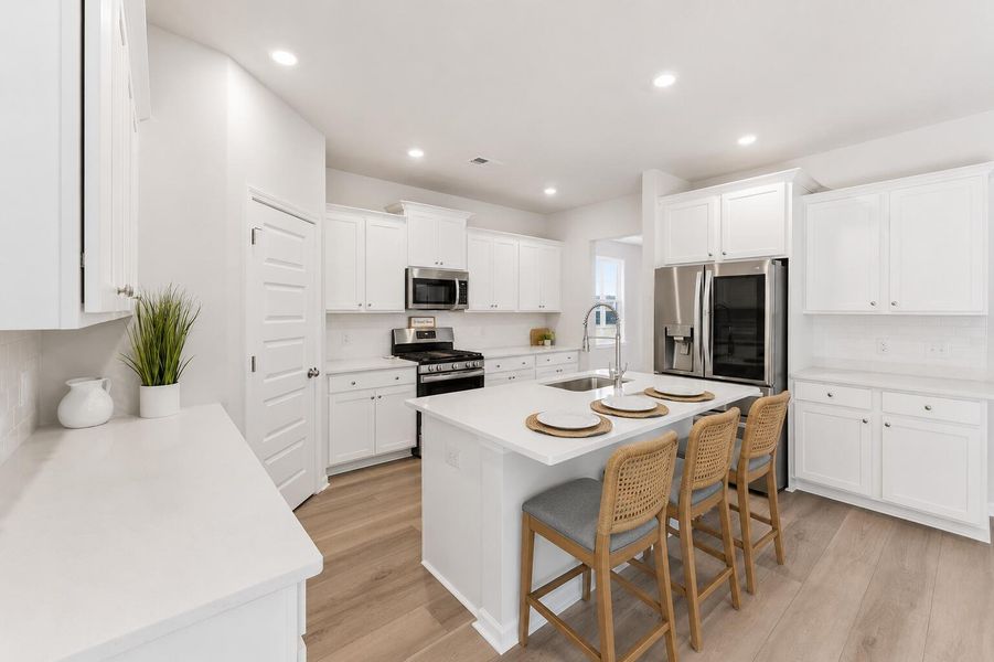 Furnished interior view inside a new home in Limehouse Village: Arbor Series, Summerville (Image 15).