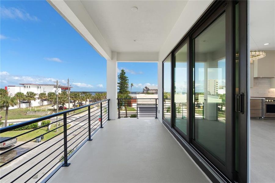 Exterior details and patio area of a home in , New Smyrna Beach (Image 75).
