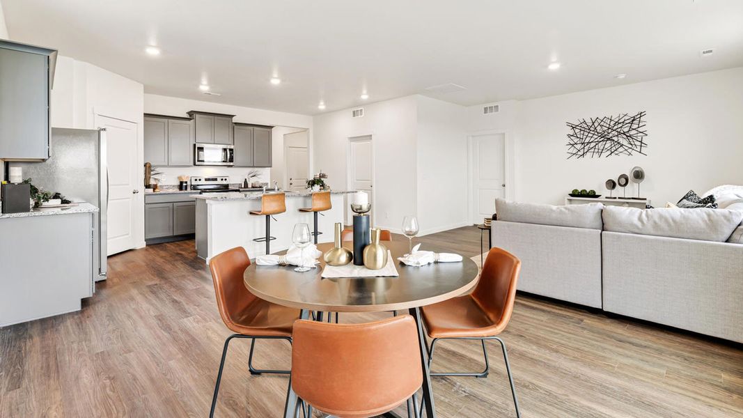 Representative furnished interior of a home built from the NEWCASTLE by D.R. Horton in Tailholt, Severance (Image 6).