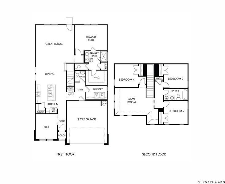 2D floor plan layout of this home in Royal Crest, San Antonio, TX (Image 3).