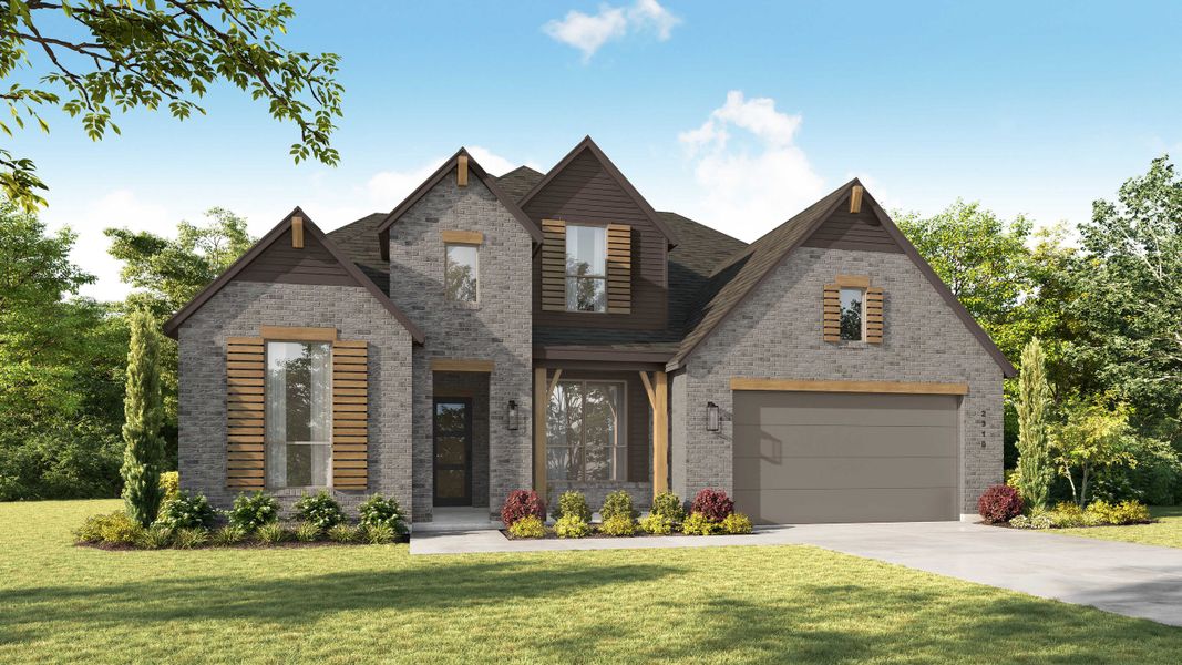 Representative exterior photo of a completed home built from the Leyland by Highland Homes in Meraki: 70ft. lots, Forney, TX (Image 26). Representative exterior photo of a completed home built from the Leyland by Highland Homes in Meraki: 70ft. lots, Forney, TX (Image 26).