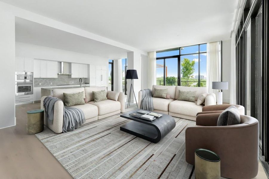 Furnished interior view inside a new home in , Atlanta (Image 8).