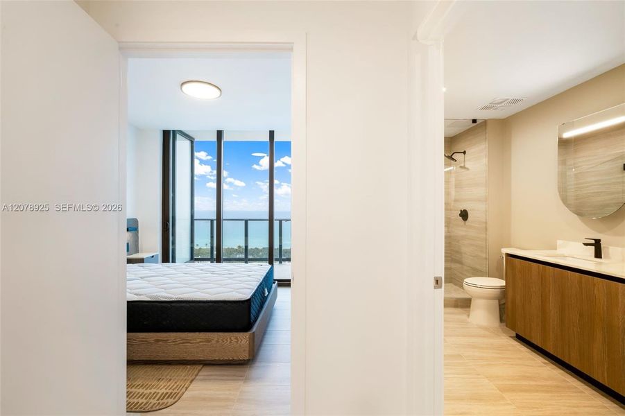 Furnished interior view inside a new home in , Miami Beach (Image 13). Furnished interior view inside a new home in , Miami Beach (Image 13).