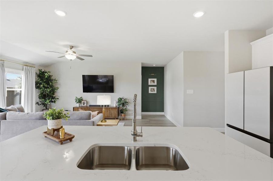 Furnished interior view inside a new home in Tesoro at Chisholm Trail Ranch, Crowley (Image 11).