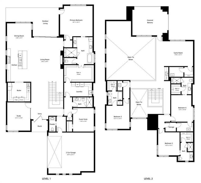 2D floor plan layout of this home in , Westlake, TX (Image 3).