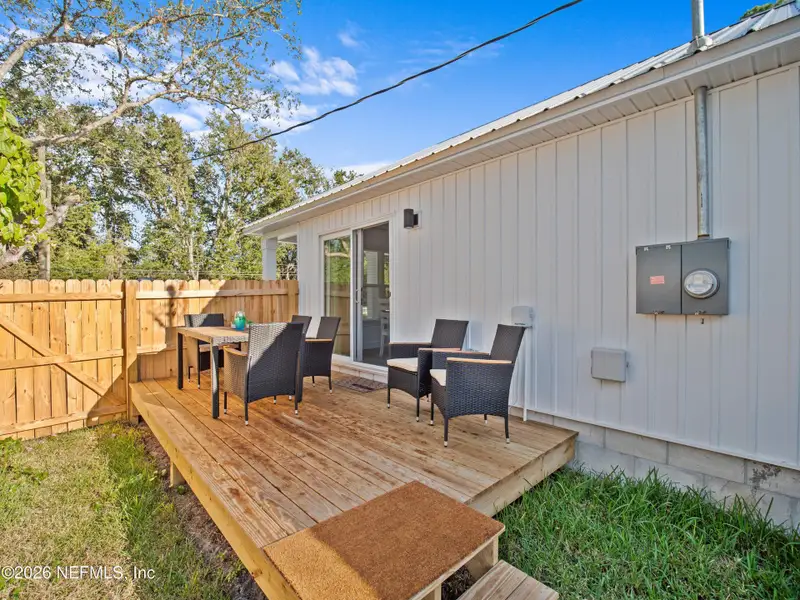 Exterior details and patio area of a home in , St. Augustine (Image 2). Exterior details and patio area of a home in , St. Augustine (Image 2).