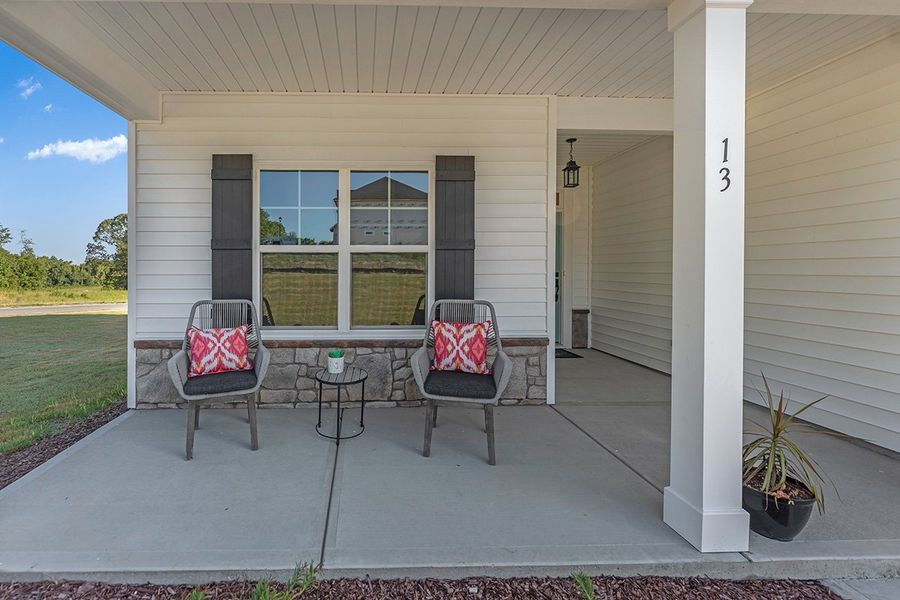 Representative exterior details of a home built from the Blossom by Great Southern Homes in Oak Hollow, Longs (Image 25).