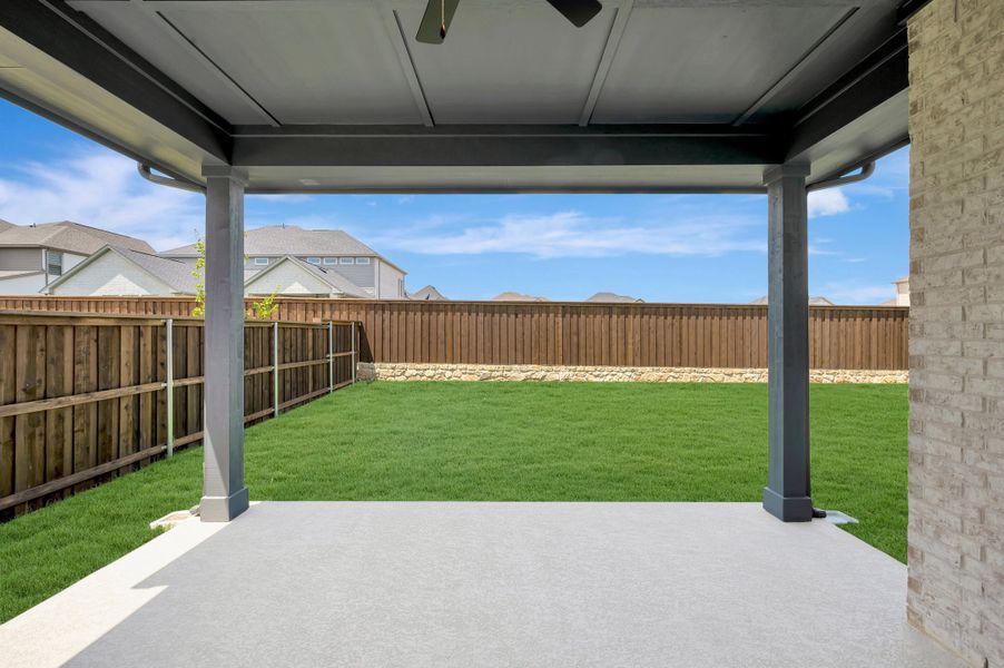 Exterior details and patio area of a home in The Ridge at Northlake, Northlake (Image 3).