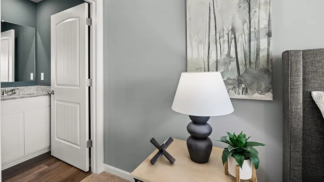 Furnished interior in a model home at Woodbury Park in Atlanta (Image 48).