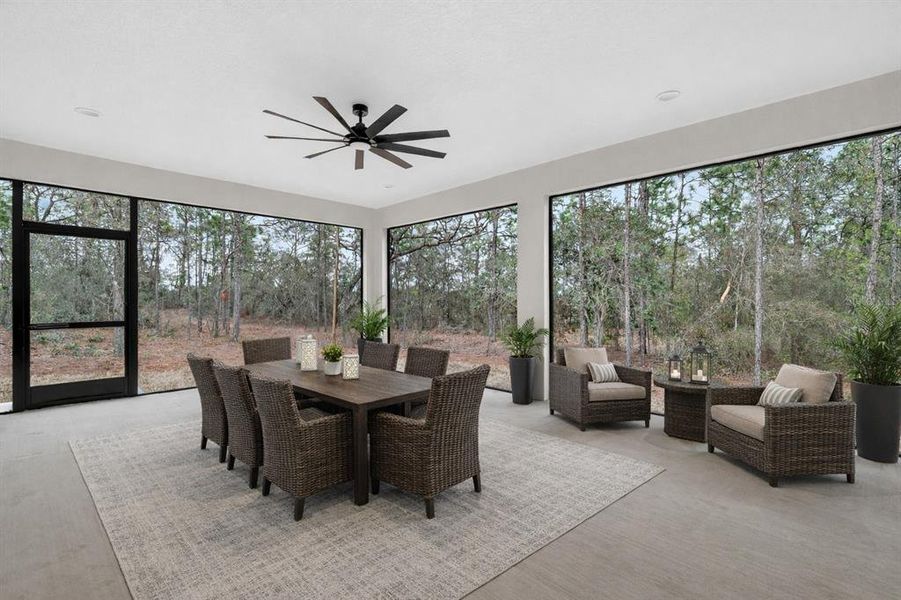 Exterior details and patio area of a home in , Wildwood (Image 22).