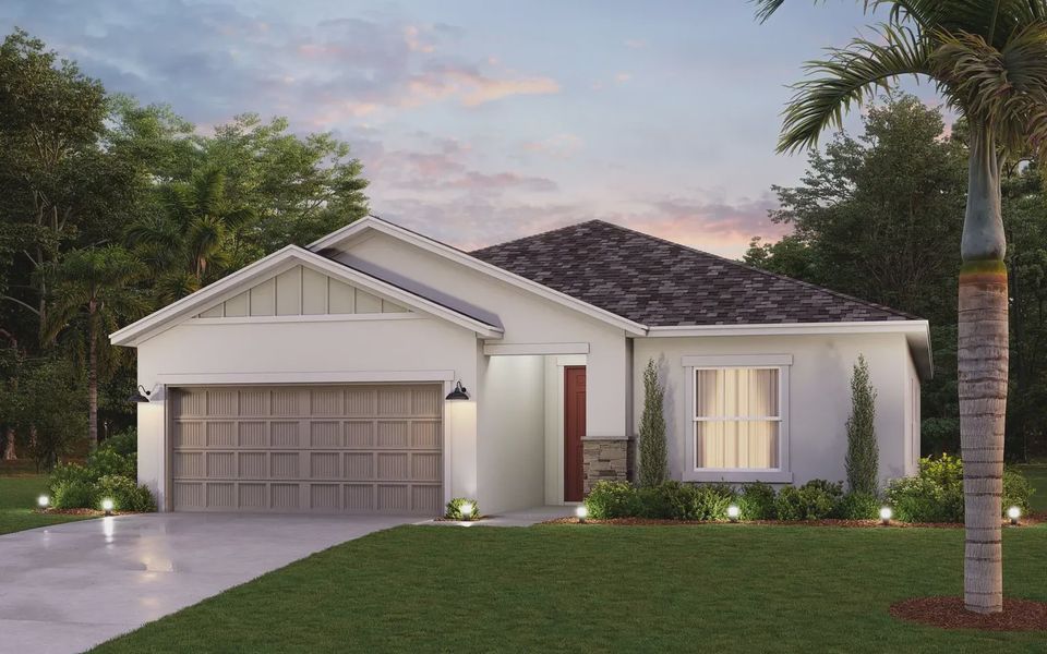 Representative exterior photo of a completed home built from the Alpine by Cardel Homes in Fieldstone, Plant City, FL (Image 1). Representative exterior photo of a completed home built from the Alpine by Cardel Homes in Fieldstone, Plant City, FL (Image 1).