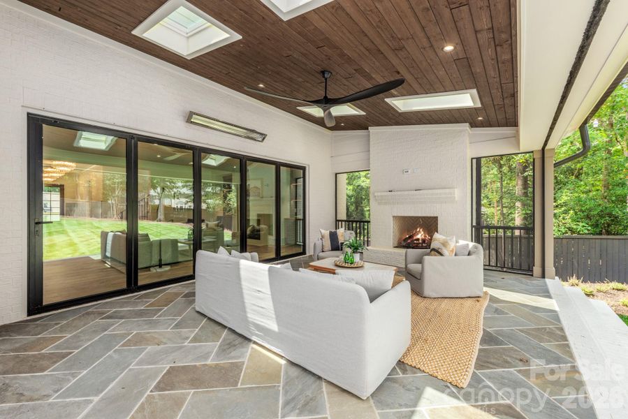 Covered back porch