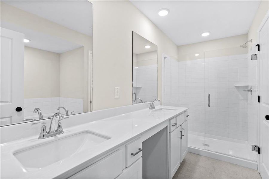 Furnished interior view inside a new home in The Collection at Vinings, Atlanta (Image 4). Furnished interior view inside a new home in The Collection at Vinings, Atlanta (Image 4).