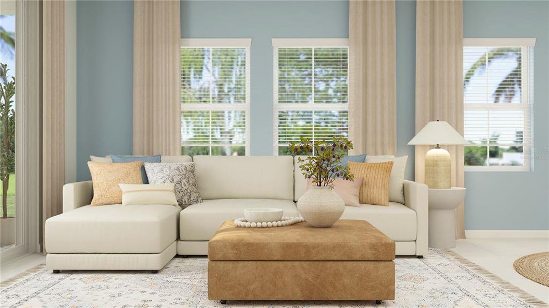 Furnished interior view inside a new home in , Kissimmee (Image 15). Furnished interior view inside a new home in , Kissimmee (Image 15).