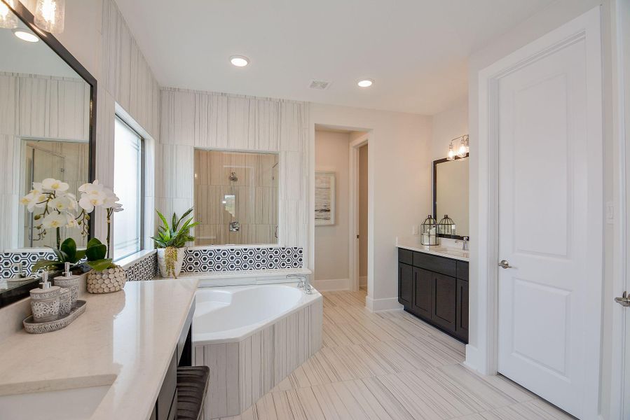 Furnished interior view inside a new home in Bridgeland, Cypress (Image 19).