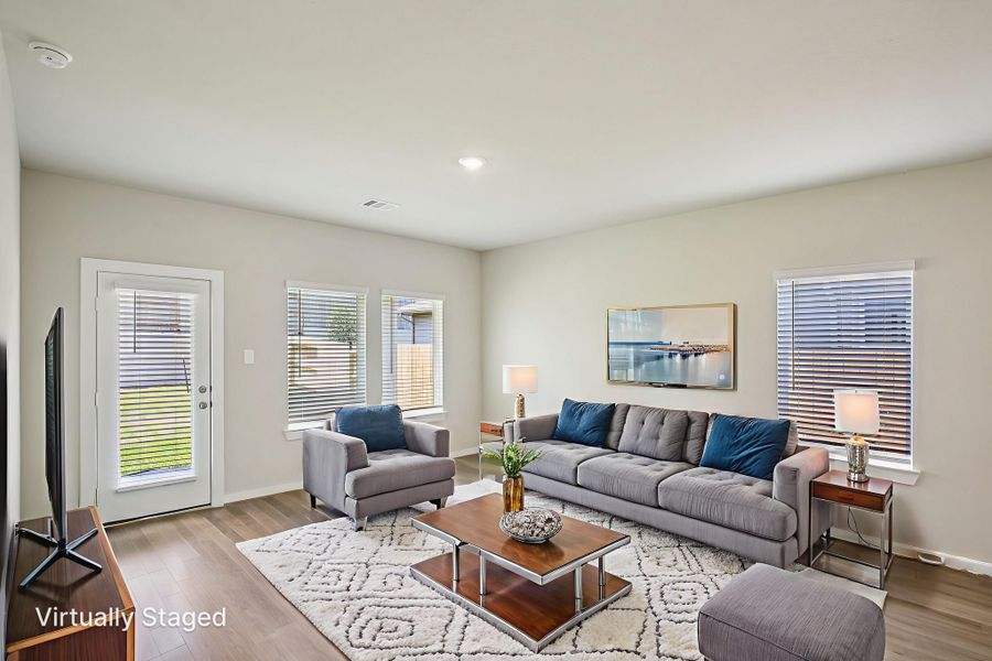 Furnished interior view inside a new home in Pine Lake Cove - Traditional Series, Montgomery (Image 7).