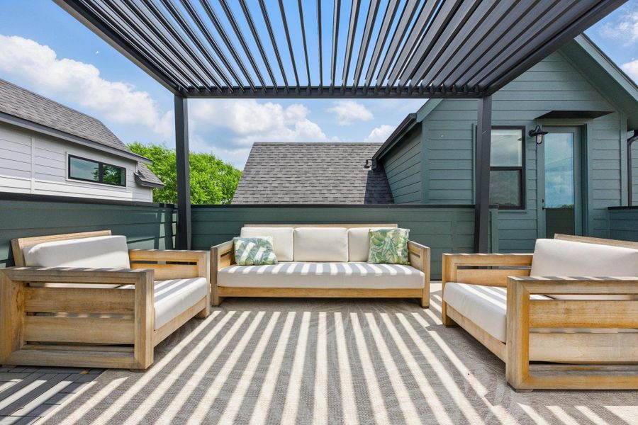 View of patio / terrace featuring an outdoor hangout area View of patio / terrace featuring an outdoor hangout area