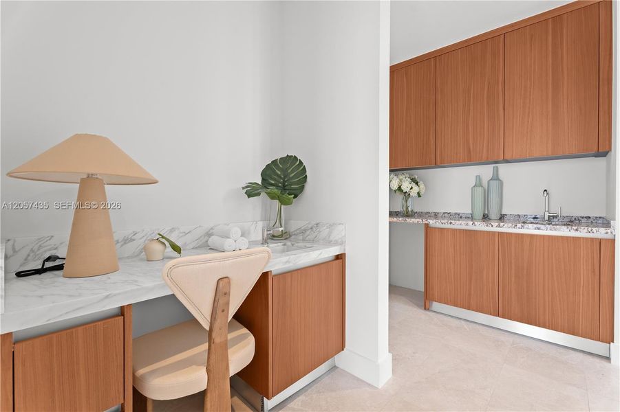 Furnished interior view inside a new home in , Miami (Image 9). Furnished interior view inside a new home in , Miami (Image 9).