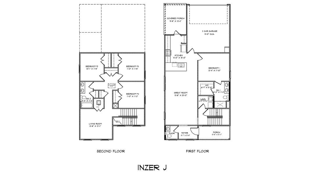 2D floor plan layout for the Inzer by D.R. Horton in Owl's Head East, Freeport, FL (Image 3). 2D floor plan layout for the Inzer by D.R. Horton in Owl's Head East, Freeport, FL (Image 3).
