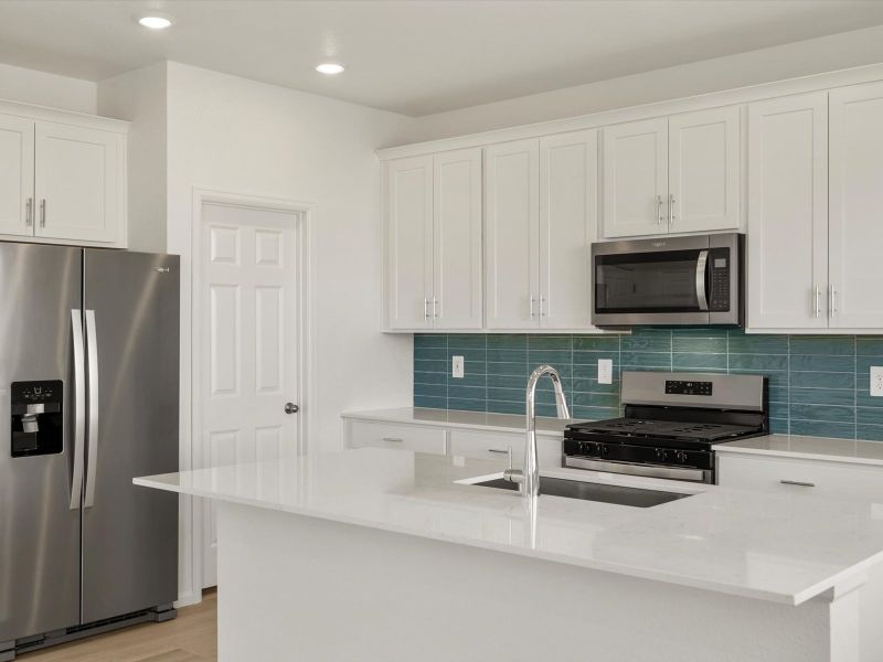 Furnished interior view inside a new home in Meridian Ranch, Peyton (Image 4). Furnished interior view inside a new home in Meridian Ranch, Peyton (Image 4).