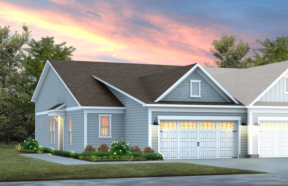 Front exterior of a new home in Carolina Overlook, Clayton, NC, highlighting curb appeal (Image 18).