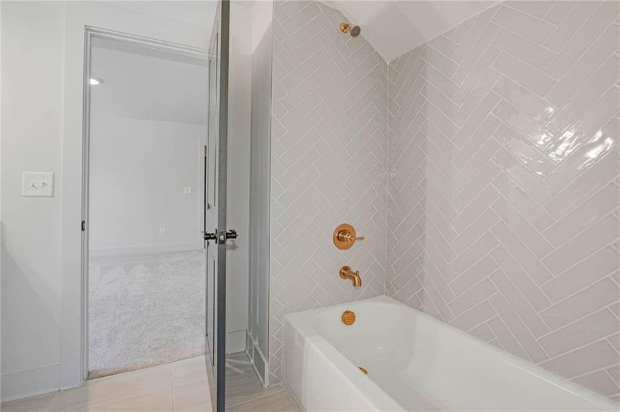 Furnished interior view inside a new home in Steeplechase, Hoschton (Image 28).