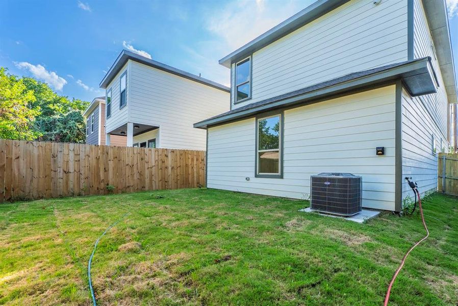 Exterior details and patio area of a home in , Dallas (Image 4). Exterior details and patio area of a home in , Dallas (Image 4).