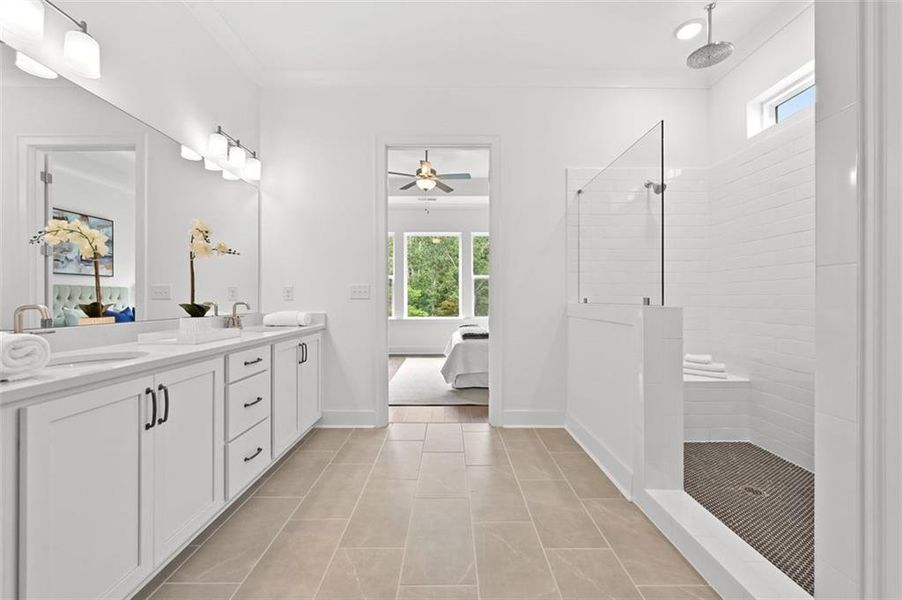 Furnished interior view inside a new home in , Flowery Branch (Image 5).