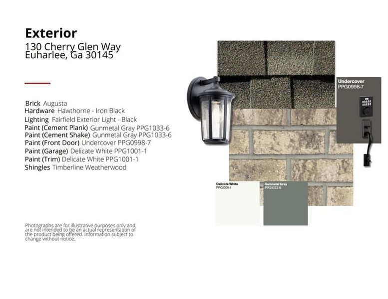 Sample of building materials used in homes in Cherry Glen, Euharlee (Image 3).