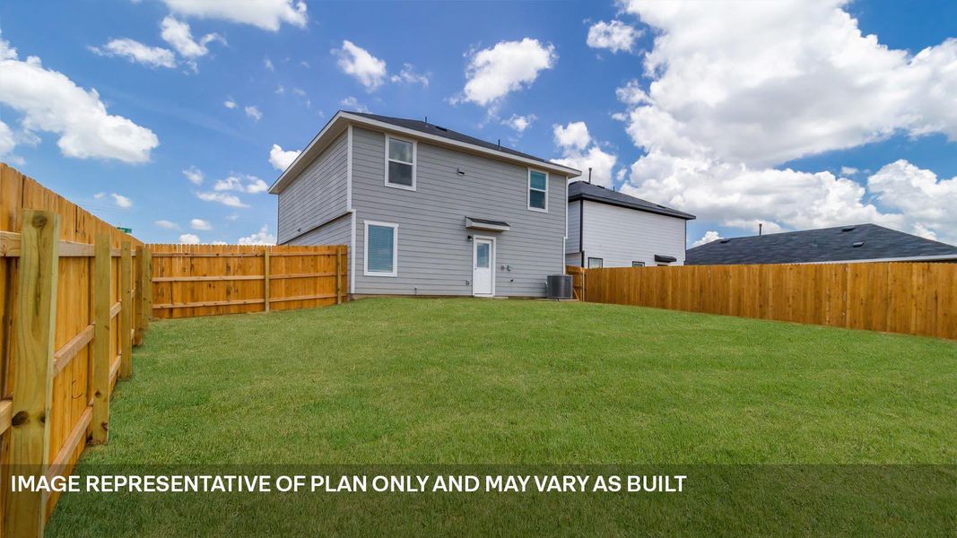 Exterior details and patio area of a home in Prairie Lakes, Buda (Image 13).