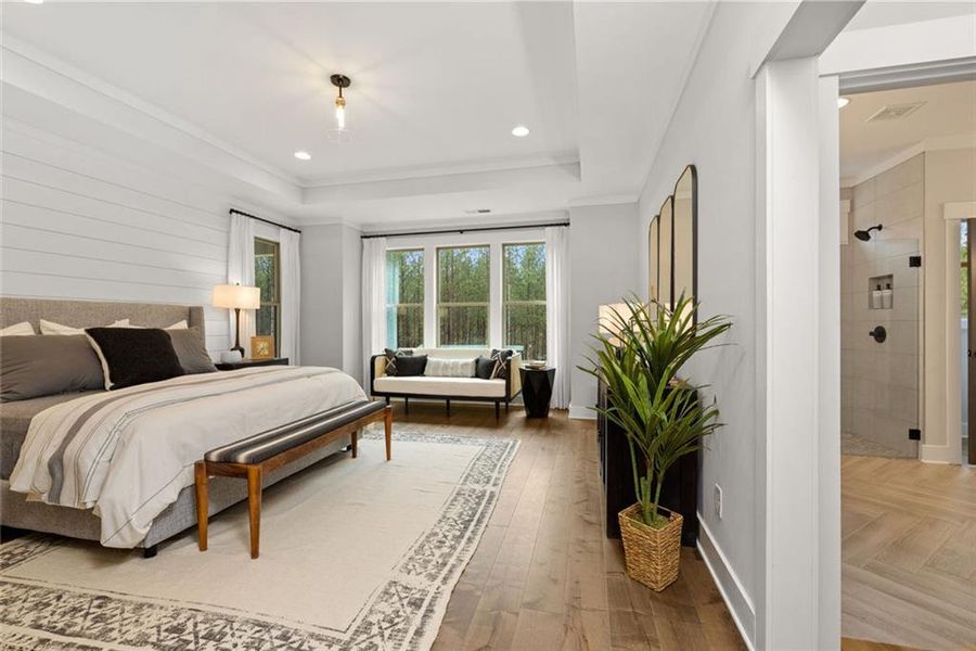 Furnished interior view inside a new home in Soleil Belmont Park, Canton (Image 31).