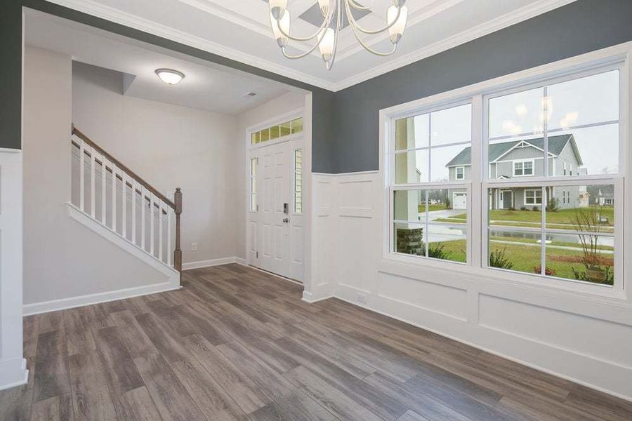 Representative unfurnished interior of a home built from the Drayton by Caviness & Cates Communities in Bartlett Manor, Youngsville (Image 69).