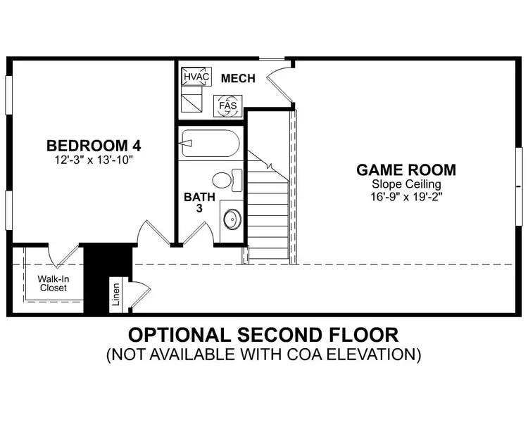 2D floor plan layout of this home in Ambridge, Conway, SC (Image 2).