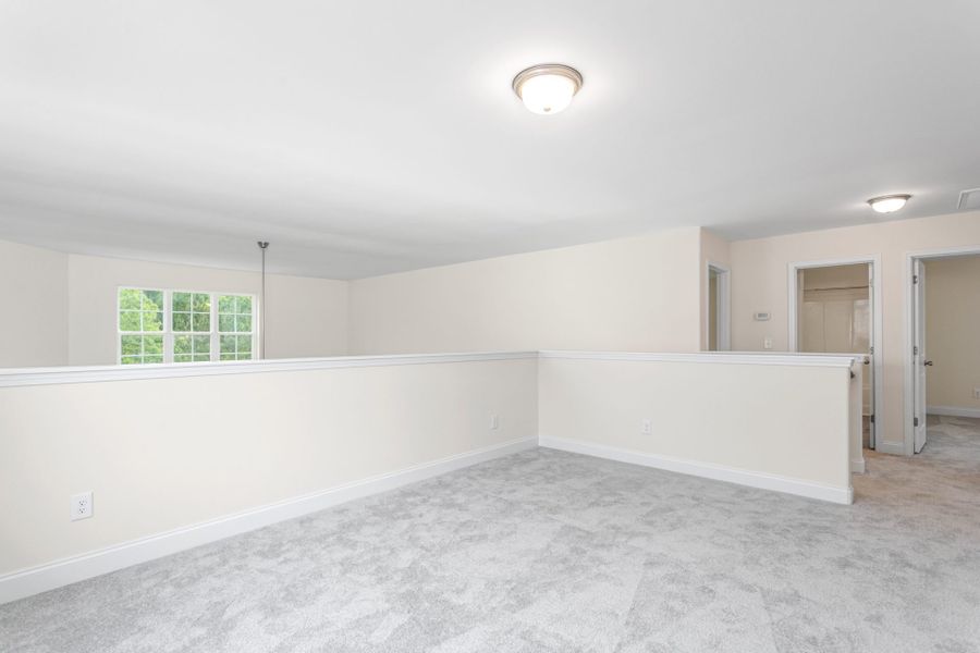 Representative unfurnished interior of a home built from the Jamestown by Keystone Homes NC in Sullivans Reserve, Walkertown (Image 36).
