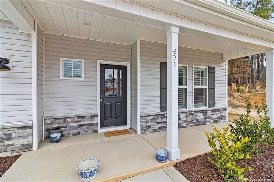 Inviting front porch